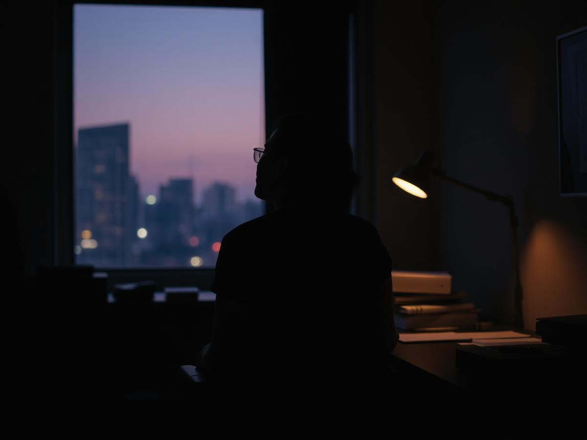 A quiet office at end of day